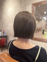 ヘアサロン アプリ(hair salon APPLI) 乾かすだけでまとまる♪大人の艶感ミニボブ×透明感グレージュ◎