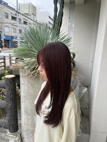 タイドヘア 茨木店(TIDE HAIR)&nbsp;ブリーチなし/ワンカラー/チェリーレッド