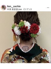 前通り成人式ヘアーアレンジ