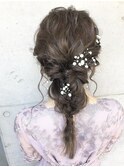 小顔ヘアアレンジ♪二次会ブライダル花嫁