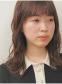 くびれヘアレイヤーシースルーバングマロンベージュ[神保町]6
