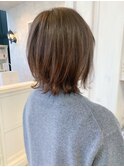 福山市美容室Caary人気 表面レイヤー冬カラー ショコラブラウン