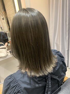 ステラ ヘアモード 新長田店(STELLA hair mode) カーキーグレージュ　ミディアムレイヤー