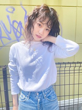 アンリ(Anli) 【Anli☆岩瀬萌】くしゃウェーブ ストリート ヘーゼルベージュ