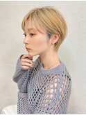 前髪長め大人小顔ショート30代40代50代　藤沢