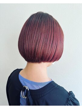 ニコリ(nicori) レッドバイオレットショートボブ