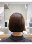【佐久間史将】襟足すっきりぱっつんボブxナチュラルブラウン