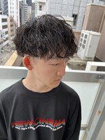 ラヴィズム 名駅店(LUVISM) メンズマッシュ波巻きパーマツイスパ刈り上げツーブロショート