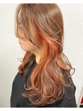 ジェナ(Jena) ベージュ×オレンジ