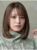 大人かわいいフェイスレイヤーシースルーバング小顔イメチェン