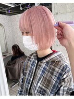 ラニヘアサロン(lani hair salon) ベビーピンク/ショートボブ/ハイトーン【大名/天神】