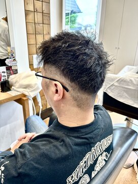 リシェールグリーン 越谷花田店(RICHAIR GREEN) ダークアッシュ/アッシュブラック/カルマパーマ/ベリーショート