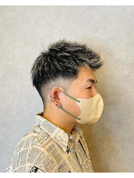 スター(STAR) オススメ★/ホワイトメッシュ/ハイライト/フェード/メンズ