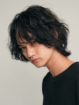 フィフスパーク(fifth PARK) 緩め波巻きスパイラルパーマセンターパートウルフサーフカール