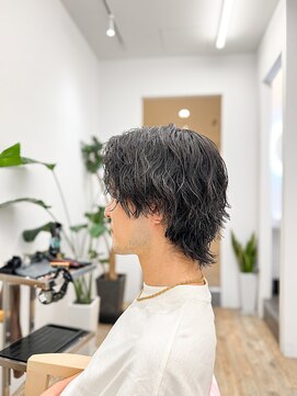 セイドット フクオカ(Say.FUKUOKA) 【メンズ★大名】波巻きスパイラルパーマ×ウルフ×ツーブロック