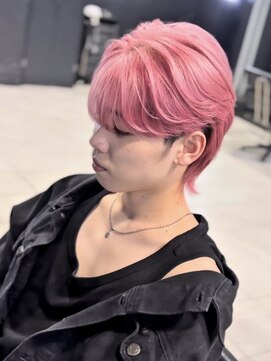 アウル 心斎橋(owl) センターパート/ホワイトピンク/ホワイトカラー/ダブルカラー