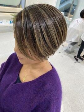 イメージア 町田店(IMAGE A) オトナショート白髪ぼかしハイライト@20代30代40代50代