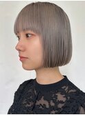 透明感カラー20代30代ダブルカラーブリーチグレージュアッシュ