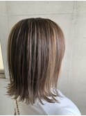 外ハネ×ハイライト