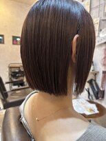 シンミシエル 京都北野白梅町(shinmiciel) ナチュラルボブ前髪ありイメチェン30代40代50代60代ショート