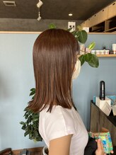 アンドブルー(and BLUE) お客様ヘアスタイル☆伸ばしかけでも可愛い外はね