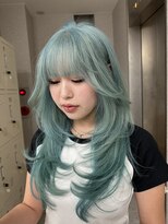 天神美容室&nbsp;天神大名レイヤーカットデザインカラーブリーチハイトーン