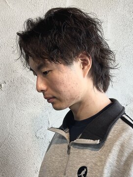 ニアウ 高崎店(Niau) センターパートウルフメンズパーマシャドウパーマ群馬高崎メンズ