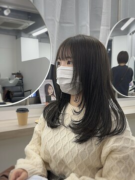 ティエル 町田店(tiel) 結べるワンカールレイヤー×オリーブグレージュ