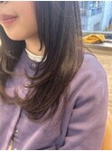 ロングレイヤー×グレーベージュ