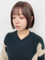 アドラーブル 長岡リップス旭岡店(adorable)&nbsp;こなれ感ボブ◎大人可愛い,小顔,透明感,ブリーチなしカラー