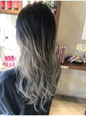 シルバーグレージュ×グラデーション