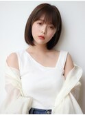 【田村】大人可愛い小顔モテ髪黒髮エアリーミディ春ボブ20代30代