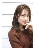 大人ミディアムアッシュブラウン髪質改善