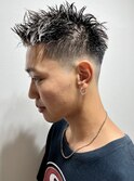 メンズボックスショートスパイキーショートツイストパーマ眉毛