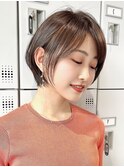 30代40代50代　大人女性/前髪ありショートボブ/ショートヘア