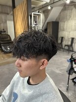 ビカムメンズヘアー 栄店(become men's hair)&nbsp;【緩めスペインカール】名古屋栄メンズヘアカットパーマ