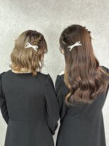 リブレ(Rebre) 双子ヘアねじねじハーフツインライブヘアセット波巻き韓国巻き