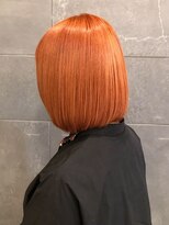 ディスコネクト(DISCO-N-NECT)&nbsp;重め丸みボブ　キャロットオレンジ　艶カラー　20代30代