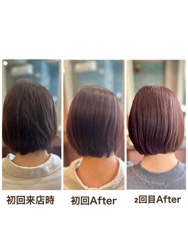エメ 札幌(eme) 髪質改善ヘアエステストレート＋高濃度水素カラー