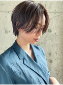ハンサムショート/ニュアンスパーマ/ベージュカラー/マッシュ