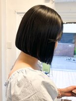 ラレイ ハラジュク(Lalei harajuku)&nbsp;【白石】内巻きボブ韓国ブルーブラック艶カラー原宿学割