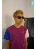 ピンクベージュスパイキーショート