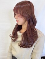 ヘアメイク ミチ 富田店(HAIRMAKE MICHI) 【MICHI 富田店　古作 蓮】チェリーブラウン　顔周りレイヤー　