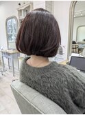 ナチュラルボブ×上品なピンクブラウン◇