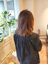 ハチマルハチ エアー 向ヶ丘遊園店(808 air)&nbsp;ミディアムレイヤー×オレンジベージュ