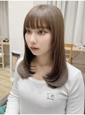 ブリーチ無し春の明るめくすみベージュ