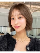 アビーファイブ(ABBEY 5)&nbsp;大人ボブ銀座レイヤーカット有楽町ミディアムボブベージュ