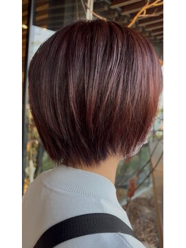 ルックアット(Look at) 【Look at】レイヤーボブ似合わせカット着物ヘアダークアッシュ