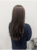 透明感ブラウン×ツヤロング