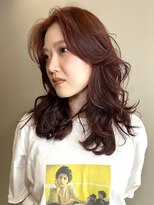 イギー(igggy)&nbsp;ロングパーマ　デジタルパーマ　暖色カラー　ミディアムパーマ